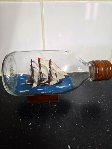 Vintage ship bottle - ship, a