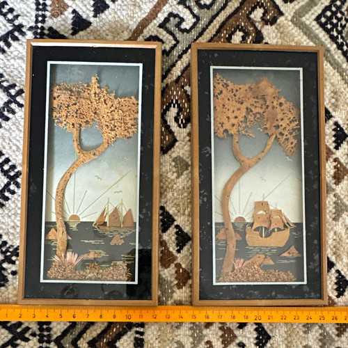 Set framed nautical - of, 2